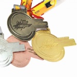 Custom Gold Silver Copper Marathon Medals with Ribbon