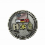 Antique plating challenge coin