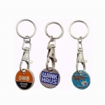 custom EUR UK token supermarket trolley coin key chain