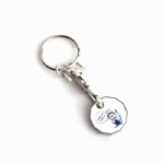 custom EUR UK token supermarket trolley coin key chain