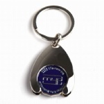 custom EUR UK token supermarket trolley coin key chain