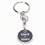 custom EUR UK token supermarket trolley coin key chain