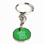 custom EUR UK token supermarket trolley coin key chain