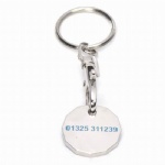 custom EUR UK token supermarket trolley coin key chain