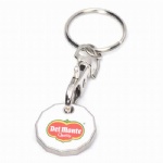 custom EUR UK token supermarket trolley coin key chain
