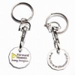 custom EUR UK token supermarket trolley coin key chain