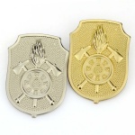 Custom metal police badge without coloring