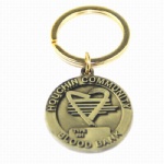 Antique plating metal keychain
