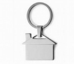 House shaped metal keychain