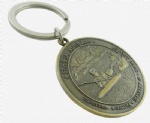 Antique plating metal keychain