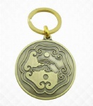 Antique plating metal keychain